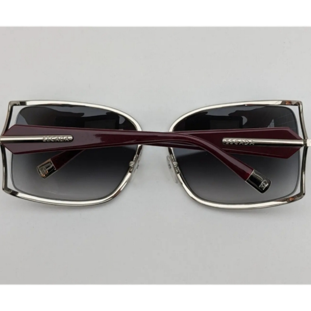 ESCADA | SES752 BURGUNDY OVERSIZE SUNGLASSES - Picture 7 of 10